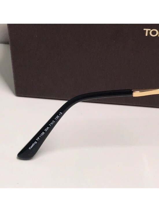 NEW AUTHENTIC Tom Ford Gold and Black Women\'s Sunglasses TF1158 30A main image 7